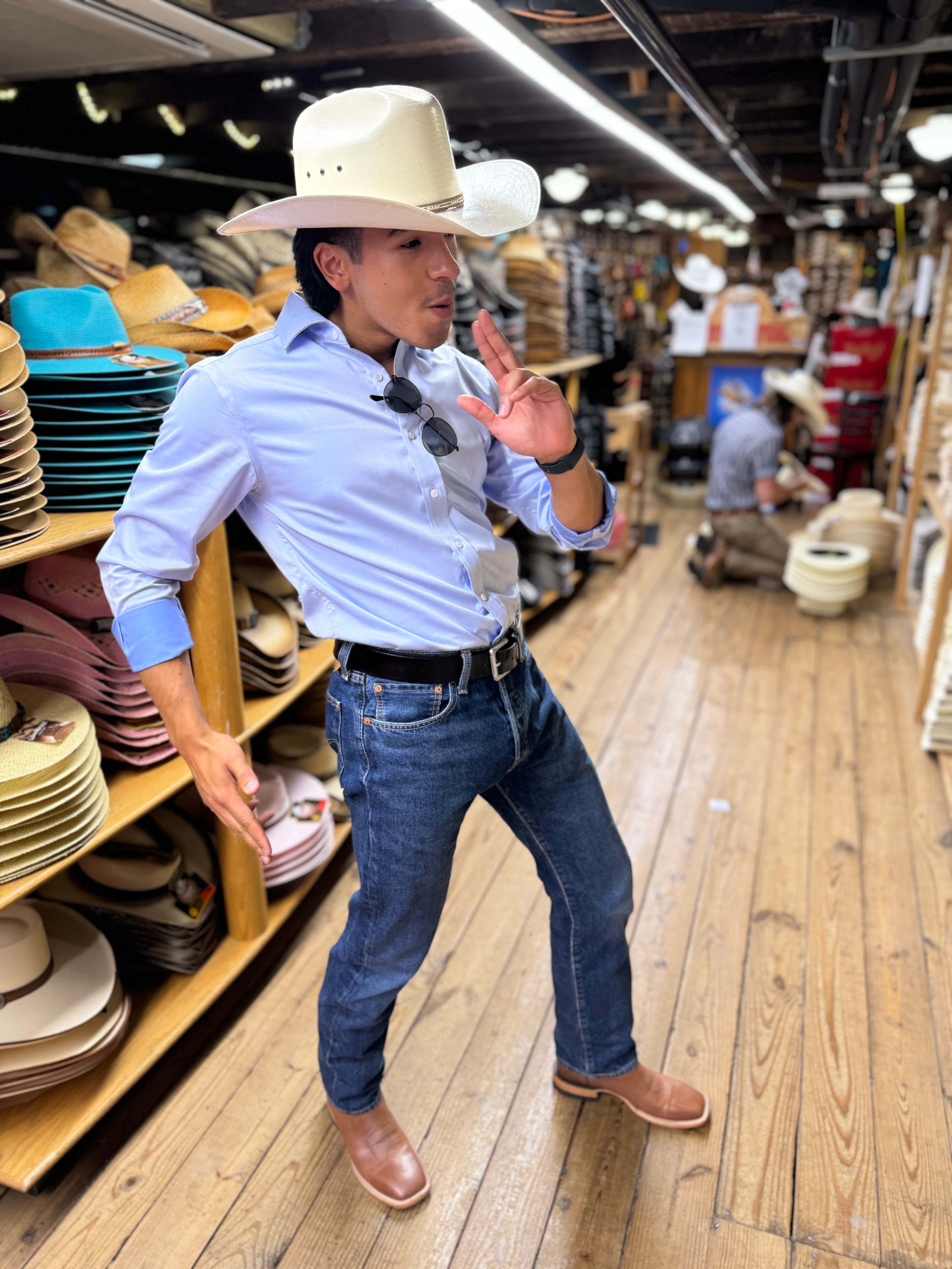 Cowboy hat store fit pic